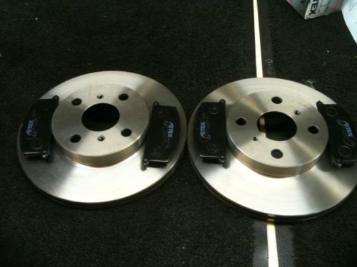 FOR TOYOTA GLANZA  STARLET TURBO EP82 EP91 FRONT BRAKE DISCS & PADS