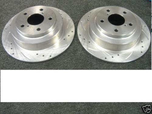 FOR FORESTER LEGACY DRILLED & GROOVED REAR BRAKE DISC SOLID