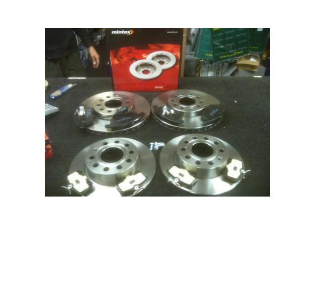 AUDI A4 B6 1.8T 1.9TDI 2.5TDI FSI 2001ON MINTEX BRAKE DISC BRAKE PADS FRONT REAR