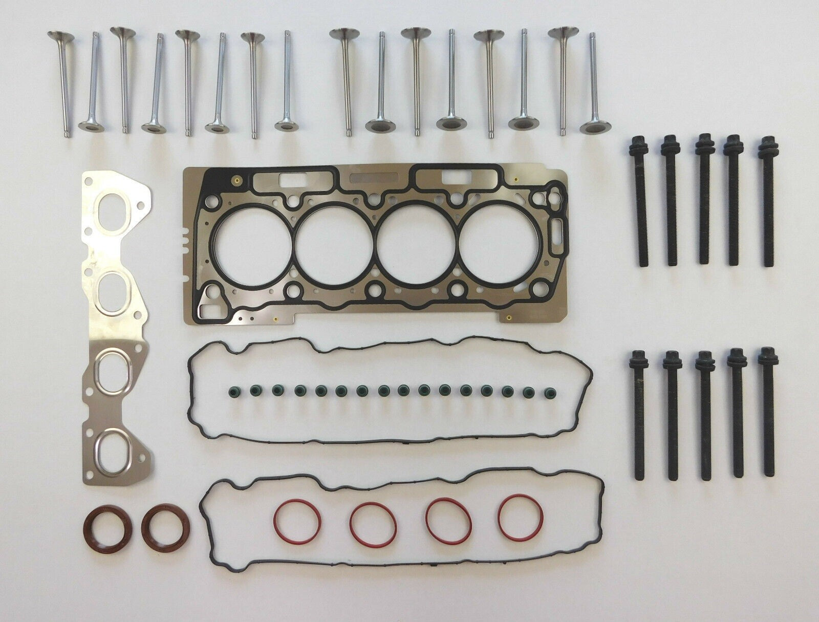 HEAD GASKET SET BOLTS VALVES 206 307 1007 PARTNER 1.6 16V TU5JP4 NFU N6A