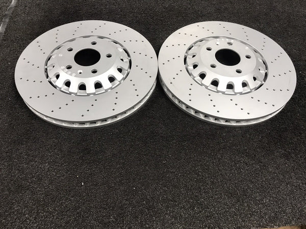 AUDI Q7 QUATTRO 4M PERFORMANCE CROSS DRILLED  BRAKE DISC FRONT REAR 375/350MM