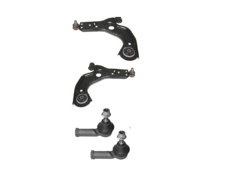 FORD FIESTA 1996-02 2 LOWER WISHBONE SUSPENSION ARMS 2 TRACK ROD ENDS