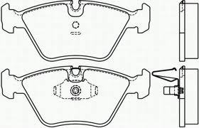 BMW 3 SERIES (E46) 1999->BREMBO FRONT BRAKE PAD SET P06043
