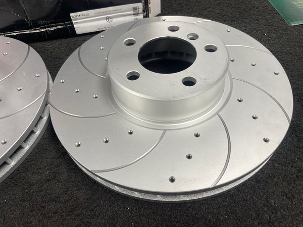BMW 750 760 Li E65 E66 PERFORMANCE DRILLED GROOVED BRAKE DISC BG9141C 348M x34mm