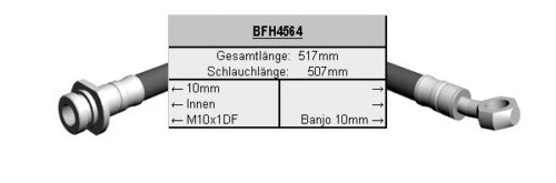 FOR NISSAN SUNNY MK II HATCHBACK 1.3 1.4  FRONTBRAKE HOSE