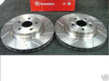 FOR HONDA INTEGRA TYPE R DC5 FRONT BRAKE DISC BREMBO CROSS DRILLED GROOVED 