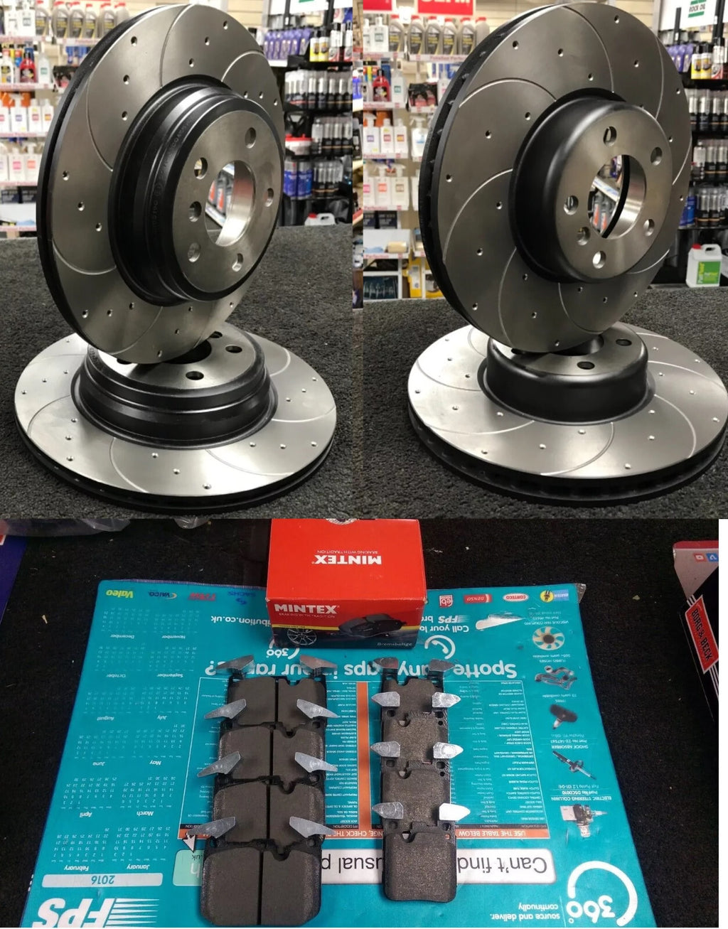 FOR BMW DRILLED GROOVED BRAKE DISCS DISC + MINTEX PADS WITH WIRES 370MM 345MM