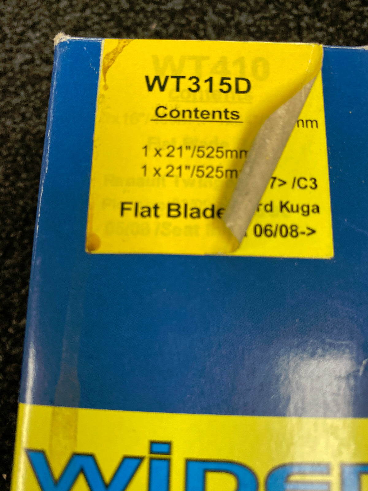 FOR AUDI TT 08/2003 FRONT FLAT WIPER BLADE SET 2X21"//530MM WT315D