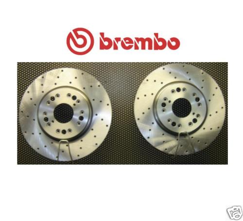 FOR IS200 IS300 LS400 SC430 GS300 FRONT BRAKE DISC CROSS DRILLED BREMBO PAIR