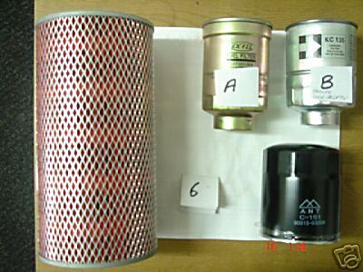 FOR HIACE 2.4D DIESEL 1996-04 OIL FILTER AIR FILTER FUEL FILTER SERVICE KIT 