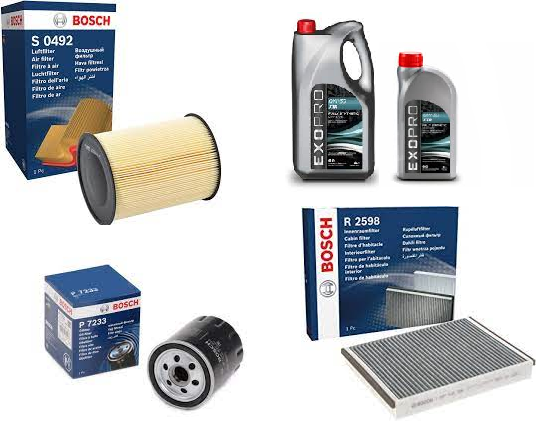 FOR FORD KUGA TDCI MK2 2012  BOSCH SERVICE KIT AIR OIL CABIN FUEL
