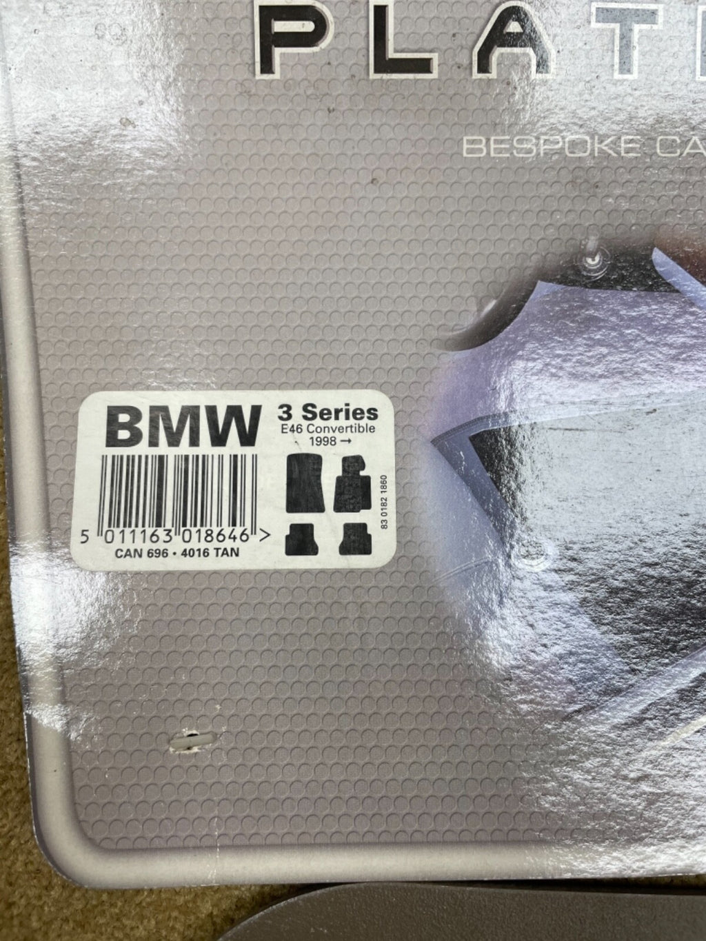 BMW 3se E46 COUPE SALOON ESTATE GENUINE CANNON CLOOR MATS FULL SET