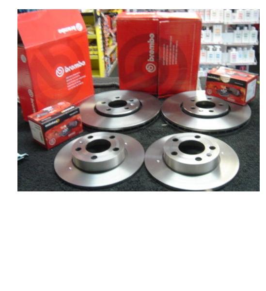 VW GOLF MK5 2.0GTTDi GTTDi 170BHP BRAKE DISCS BREMBO MINTEX PADS FRONT REAR