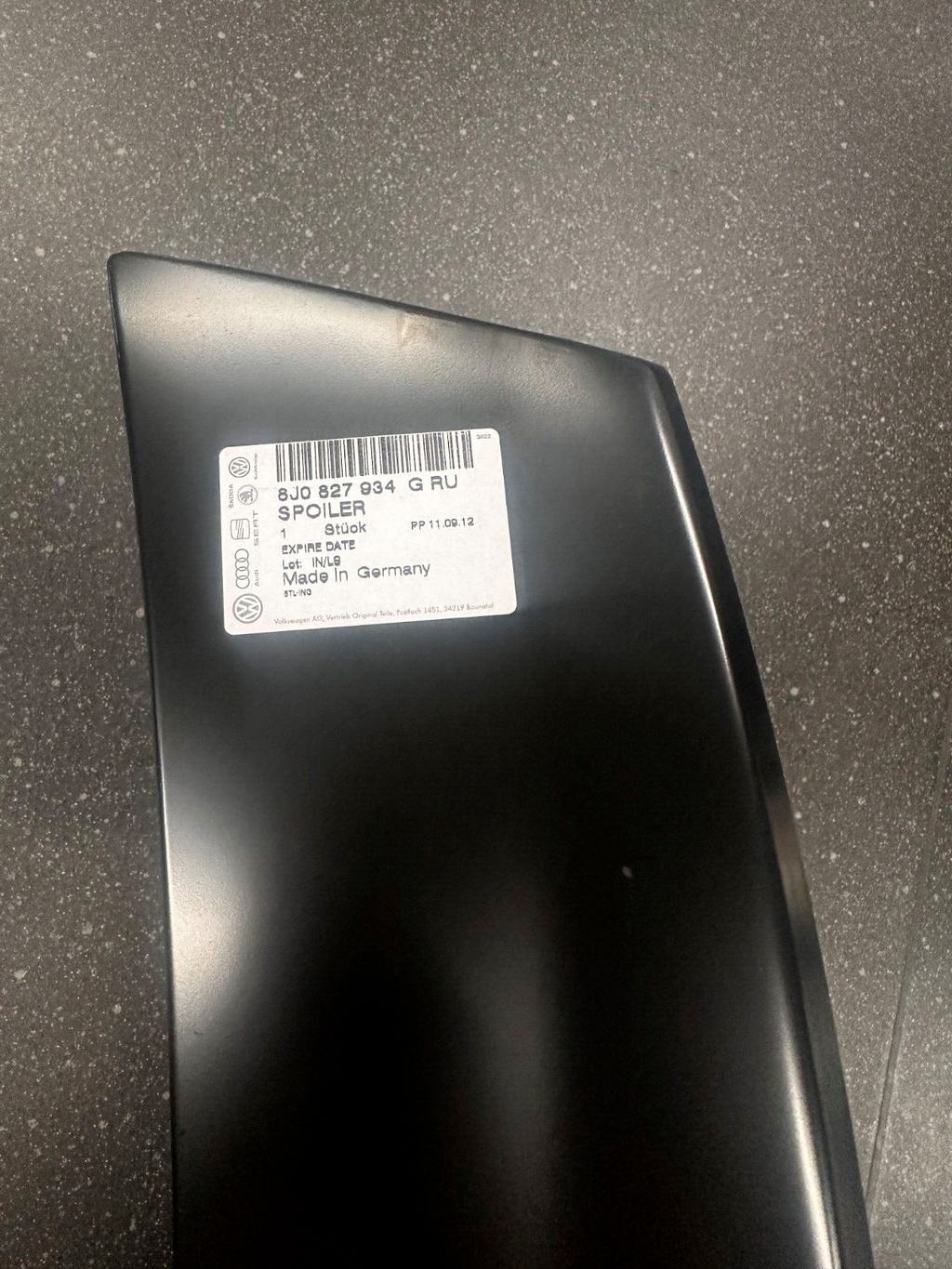 AUDI TT TTRS 2007-2014 GENUINE BRAND NEW REAR BOOT SPOILER 8J0827934GRU