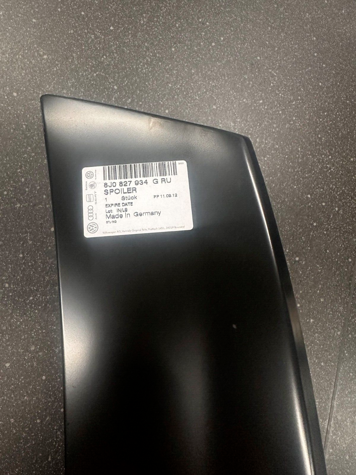 AUDI TT TTRS 2007-2014 GENUINE BRAND NEW REAR BOOT SPOILER 8J0827934GRU
