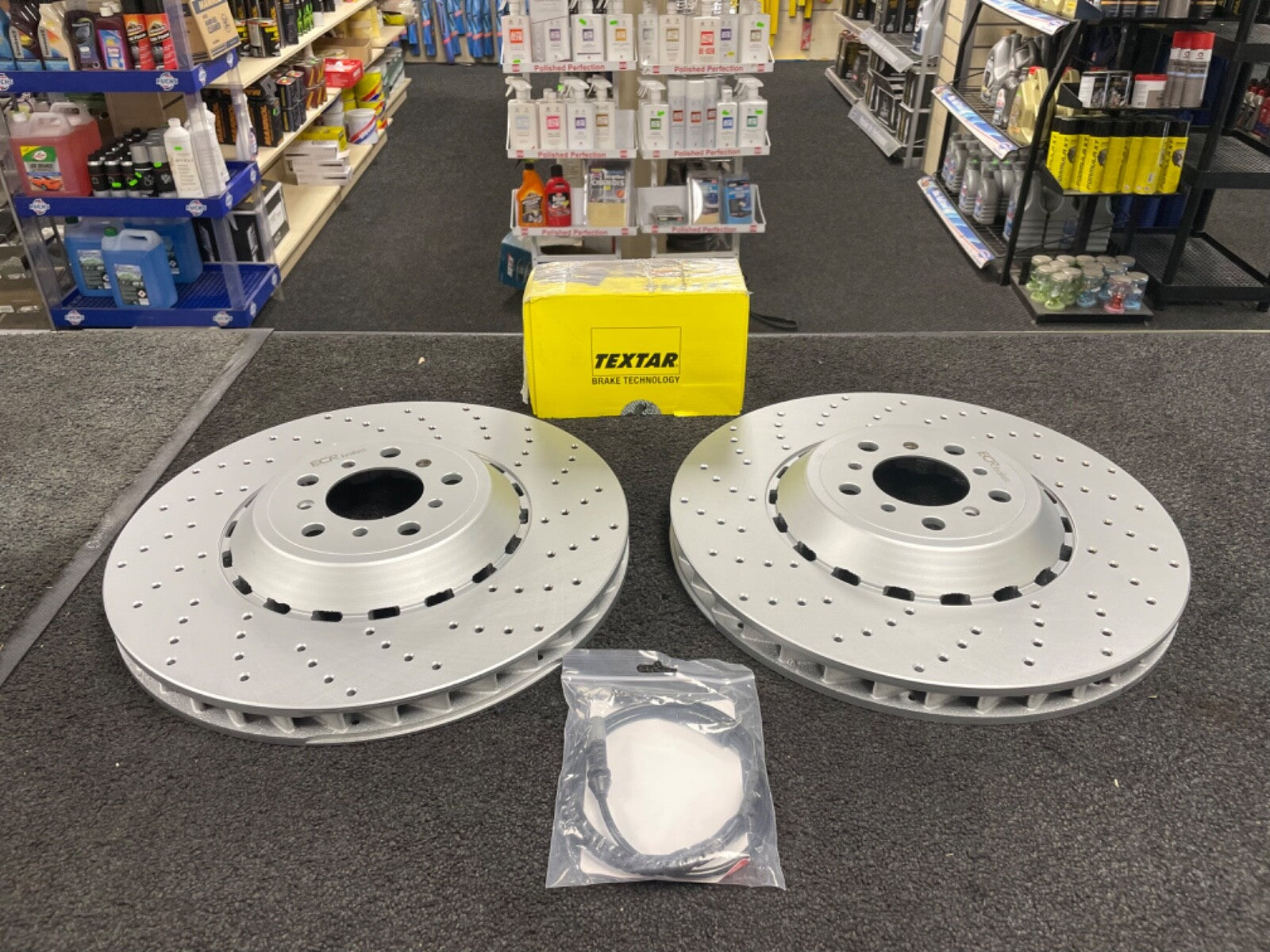 BMW F10 M5 F12 F13 M6 DRILLED BRAKE DISC TEXTAR BRAKE PADS SENSOR 400mm