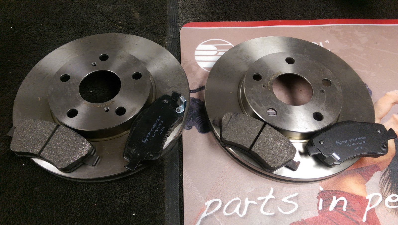 FOR AURIS 1.3 1.4 D-4D 1.6 2012 ON FRONT DISCS AND PADS CHASIS PREFIX SB