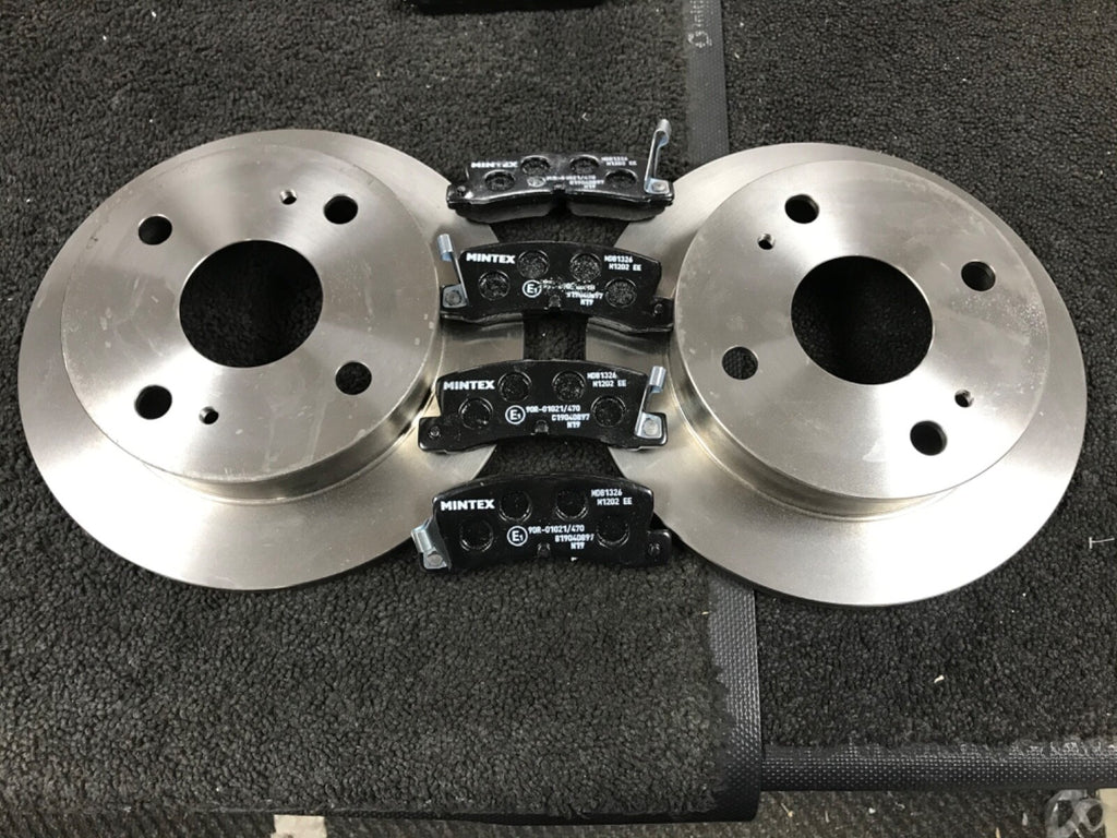 FOR TOYOTA COROLLA GTI AE82 AE92 BRAKE DISCS & PADS FRONT AND REAR SET 