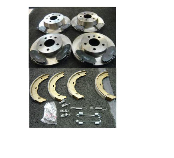 FOR VITO VIANO W639 FRONT REAR BRAKE DISC PADS HANDBRAKE SHOES FITTING KIT