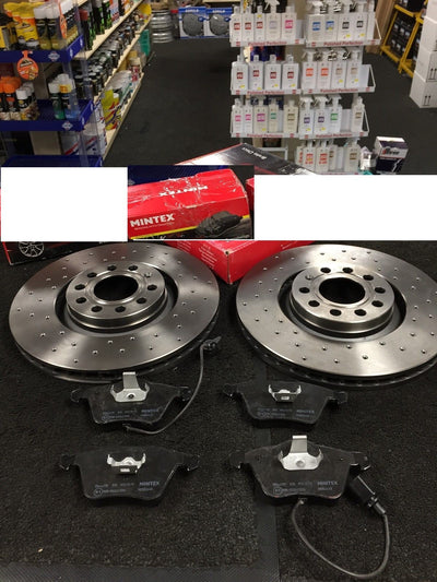 AUDI A4 2.7TDi B7  BRAKE DISC  CROSS DRILLED ONLY FRONT BRAKE PADS