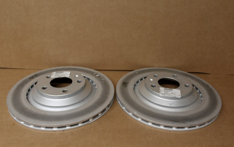 AUDI A6 C6 AVANT QUATTRO 2005-11 REAR BRAKE DISCS PAIR 4F0615601F GENUINE 330MM