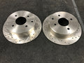 FOR NISSAN 200SX 1.8T S13  BRAKE DISCS CROSS DRILLED GROOVED REAR PAIR