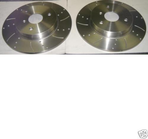 MCC SMART COUPE ROADSTER PASSION CROSS DRILLED 280MM SOLID 3 STUD BRAKE DISCS