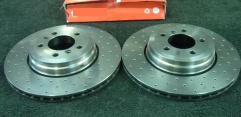 FOR BMW 645 E63 E64 DRILLED BRAKE DISC REAR  BRAND NEW BOXED 