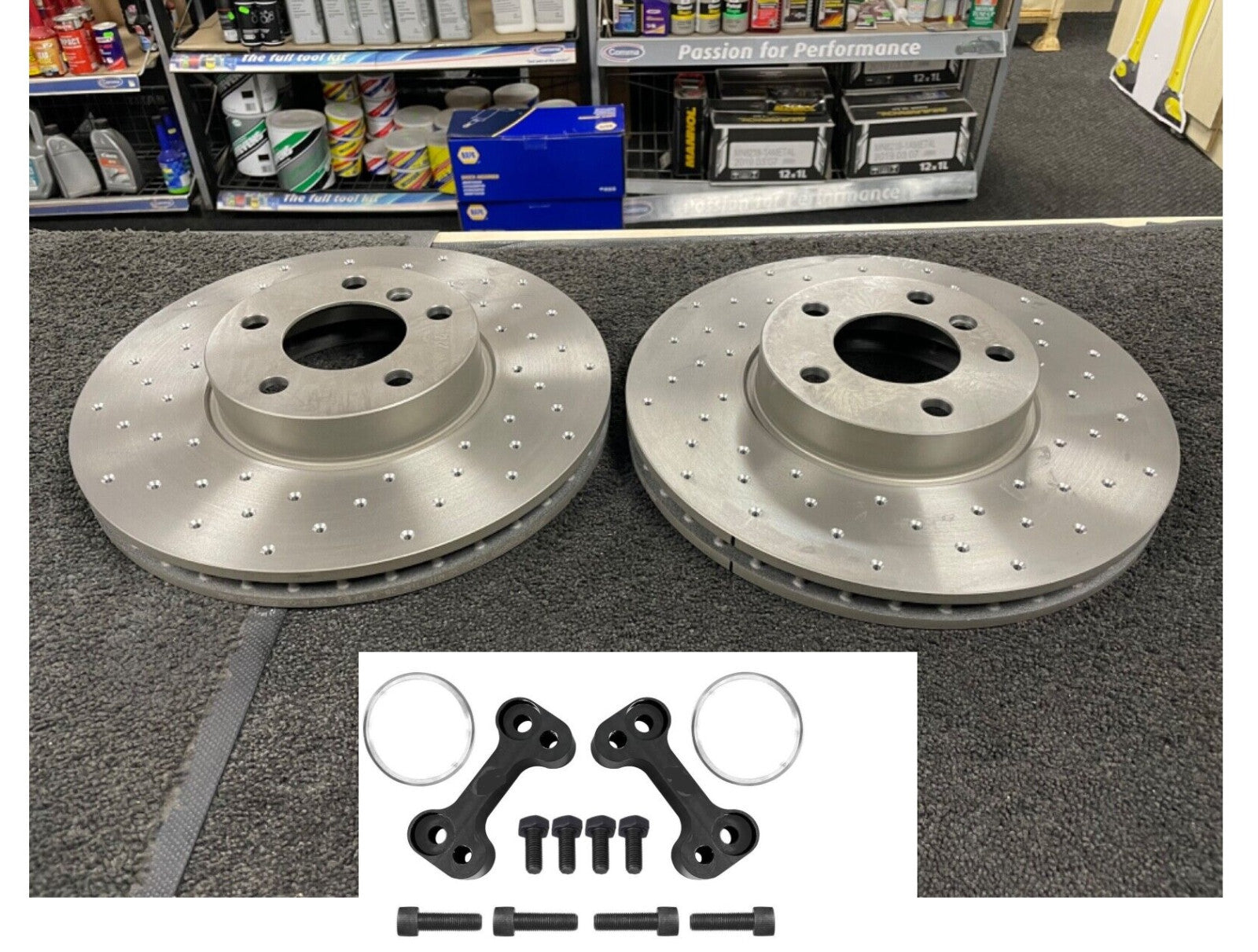 FOR AUDI SEAT SKODA VW CUPRA REAR BIG BRAKE DISCS UPGRADE 356mm X 22mm