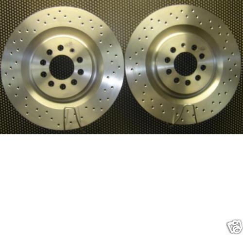 FOR SEAT CUPRA R S3 FRONT DRILLED BRAKE DISCS FERODO 323MM