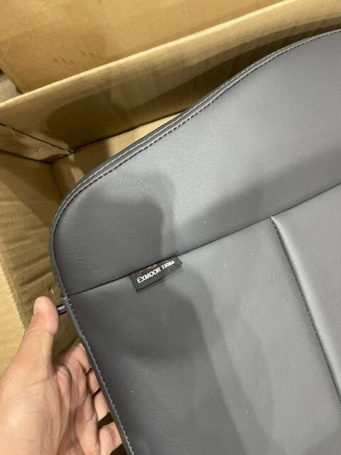 DEFENDER 90, 110 130 2 NAS EXTENDED BLACK LEATHER FRONT SEAT BASES EXMOOR TRIM