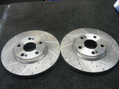for RENAULT MEGANE SCENIC 1.9DCI 2.0 BRAKE DISC CROSS DRILLED GROOVED BRAKE DISC