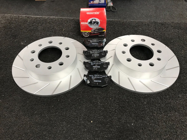 FOR HYUNDAI COUPE 02> REAR GROOVED BRAKE DISC & PADS