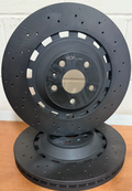 AUDI RS3 2.5 2019-21 FRONT DRILLED COATED BRAKE DISC PAIR 8V0615301B/C/P  370mm