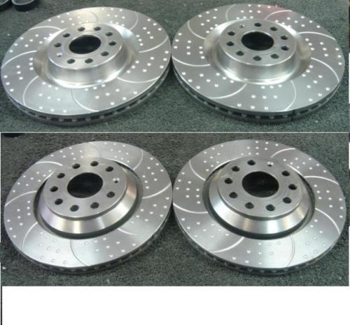 GOLF R32 4MOTION  MK5 DRILLED GROOVED BRAKE DISC DISCS  FRONT AND  REAR