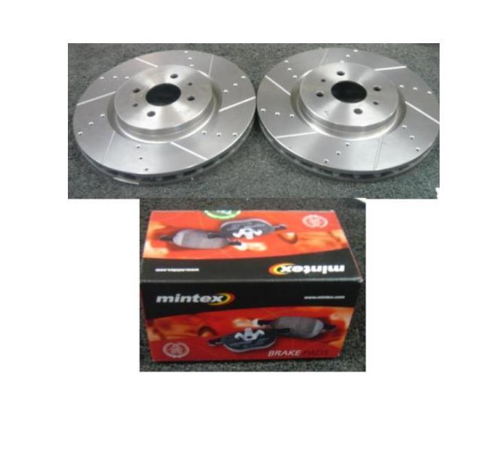 FORD MONDEO MK2 FOCUS ST170  DRILLED GROOVED  BRAKE DISCS MONDEO MK3 BRAKE PADS