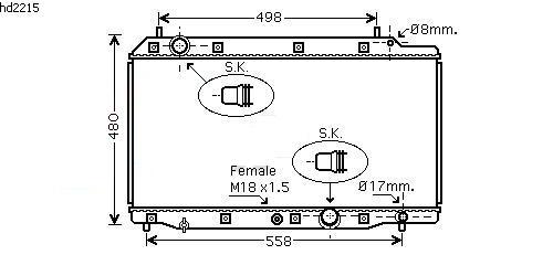 FOR HONDA FRV FR-V 2.2 i CTDI 05-ON RADIATIOR 395x650x26MM
