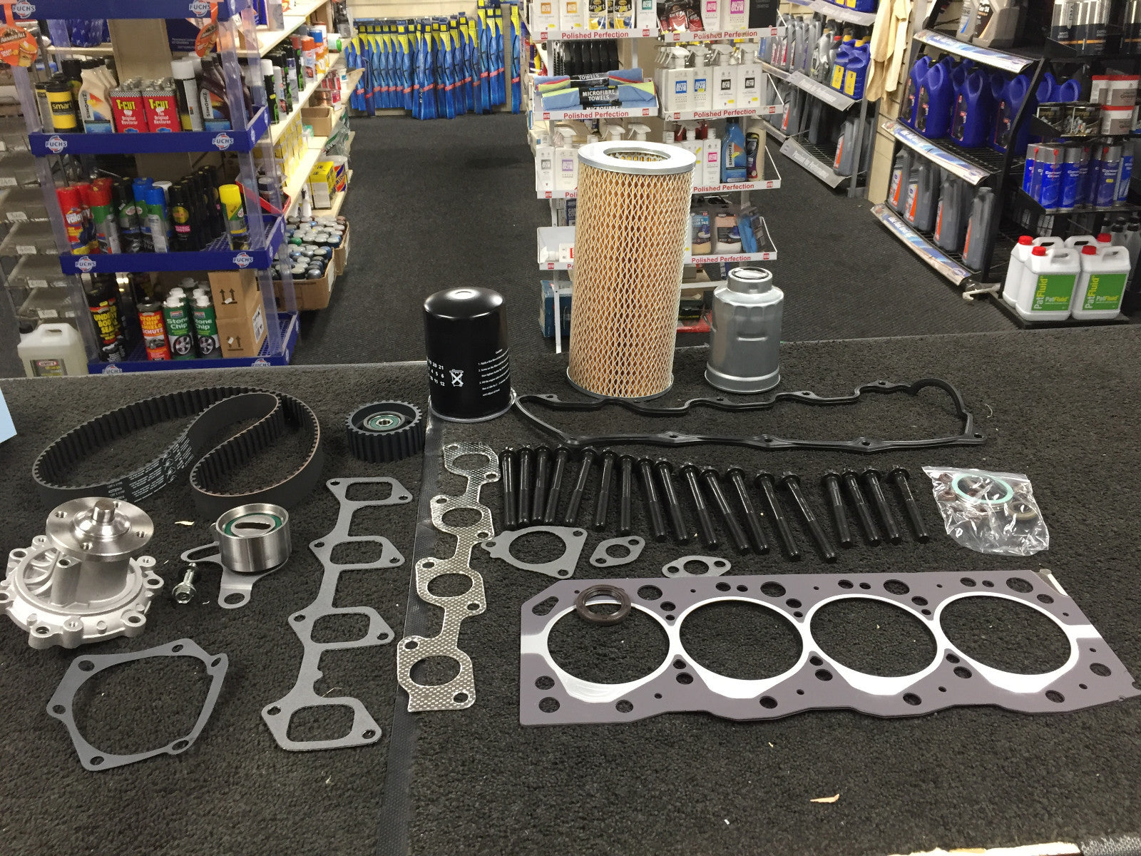 FOR HILUX HIACE CUSTOM 2.8D 3L HEAD GASKET SET BOLT TIMING BELT KITFILTER KIT