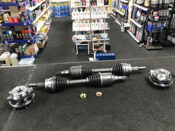 2 DRIVE SHAFTS 2 WHEEL BEARING HUB FOR NISSAN NAVARA D40 Pathfinder 2.5DCi 