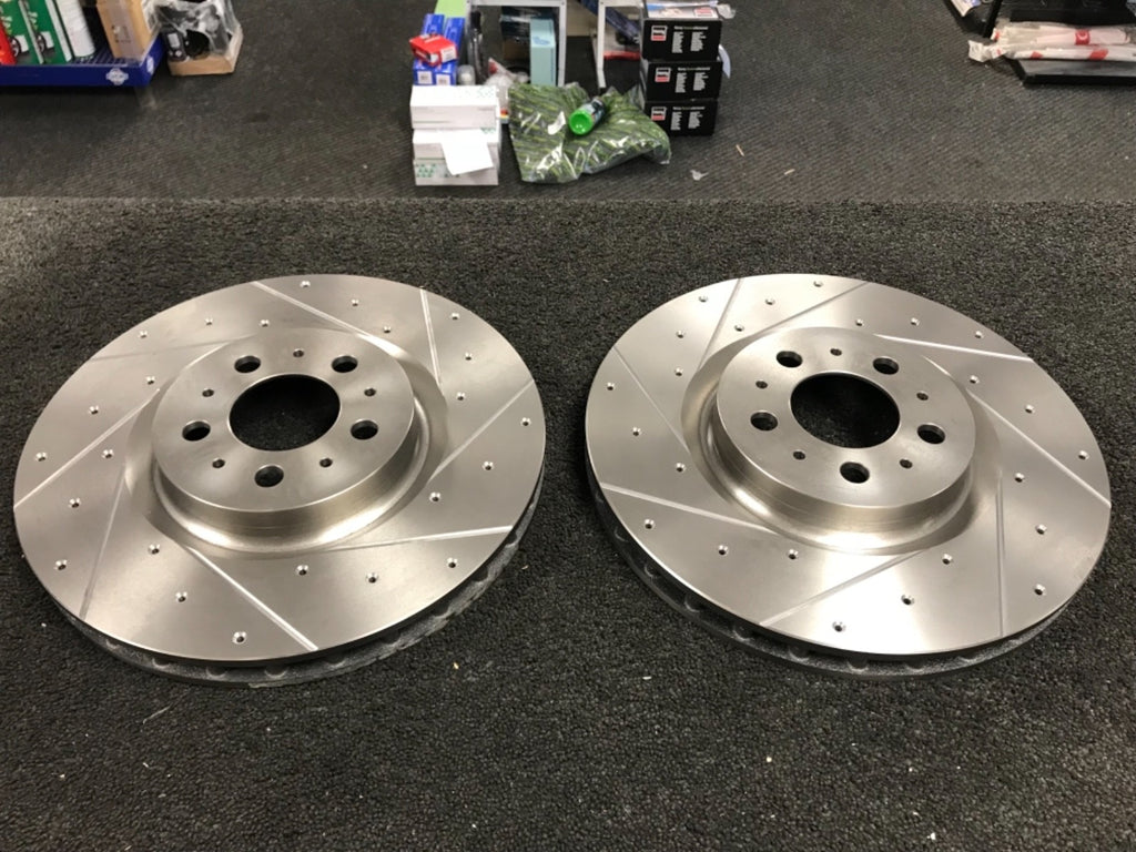 VOLVO S60 S60R V70 V70R 2.5 TURBO DRILLED GROOVED  FRONT BRAKE DISC 330MM VENTED