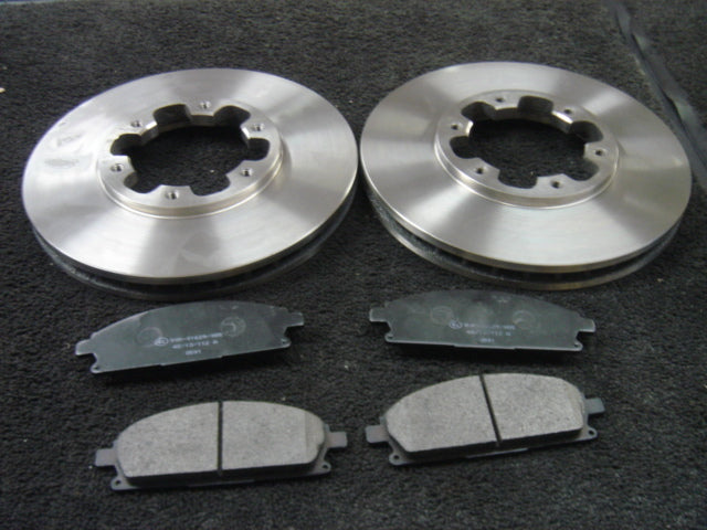 FOR NISSAN ELGRAND MPV 3.0 3.2 FRONT VENTED 283mm BRAKE DISC DISC PAD PADS SET