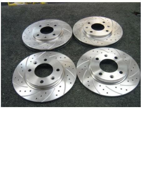 PEUGEOT 106 205 GTI 206 306 BRAKE DISCS CROSS DRILLED GROOVED BRAKE FRONT REAR