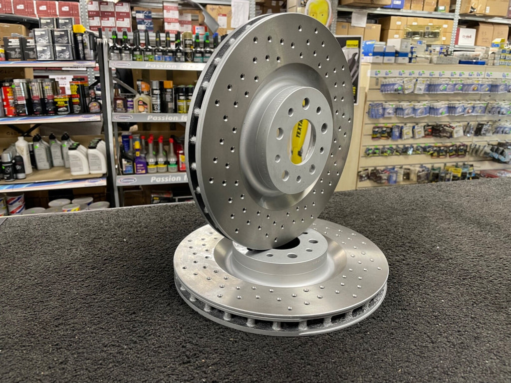 ABARTH FIAT 500 ABRATH COMPETIZIONE 2 FRONT CROSS DRILLED BRAKE DISC 305mm 5STUD