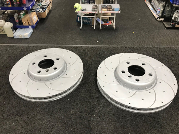 FOR BMW F10 F12 F13 F01 F02  FRONT BRAKE DISCS DRILLED GROOVED 374MMx36mm