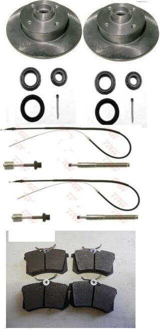 VW GOLF MK2 1.8GTi 8V 16V BRAKE DISC WHEEL BEARING BRAKE CABLE BRAKE PADS REAR