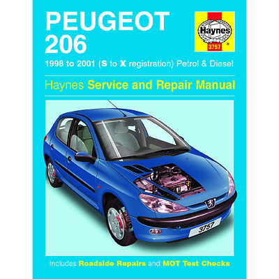 HAYNES  FOR PEUGEOT 206 98-01 S TO X REGISTRATION PETROL AND DIESEL 