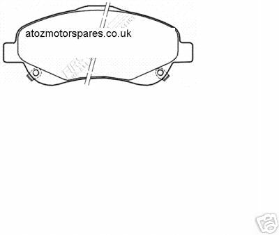 FOR TOYOTA AVENSIS VVTI D4D  BRAKE PADS FRONT SET  2003