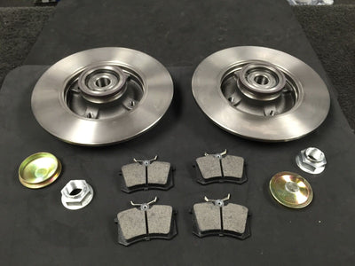 CITROEN C4 REAR BRAKE DISC & 30MM BEARING FITTED ABS RING BRAKE PAD LUCAS TYPE