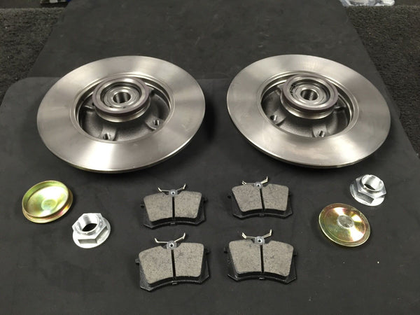 CITROEN C4 REAR BRAKE DISC & 30MM BEARING FITTED ABS RING BRAKE PAD LUCAS TYPE