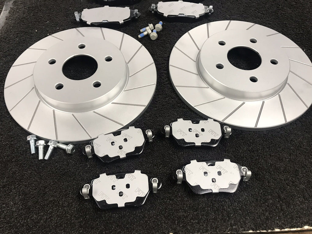 FORD MONDEO ST220 FRONT REAR GROOVED BRAKE DISC MINTEX BRAKE PADS